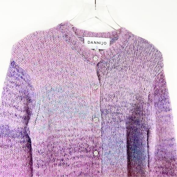 NWT Dannijo Mystical Ombre Sequin Cardigan XS Purple - Picture 5 of 10